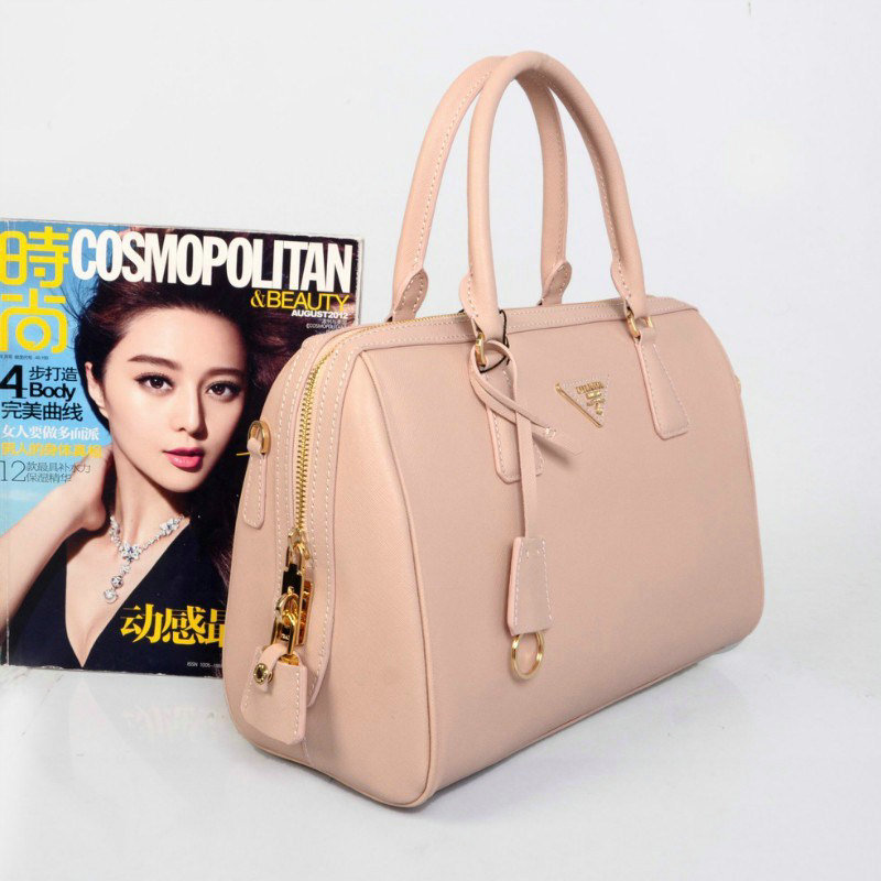 2014 Prada Saffiano Leather 32cm Two Handle Bag BL0823 lightpink for sale